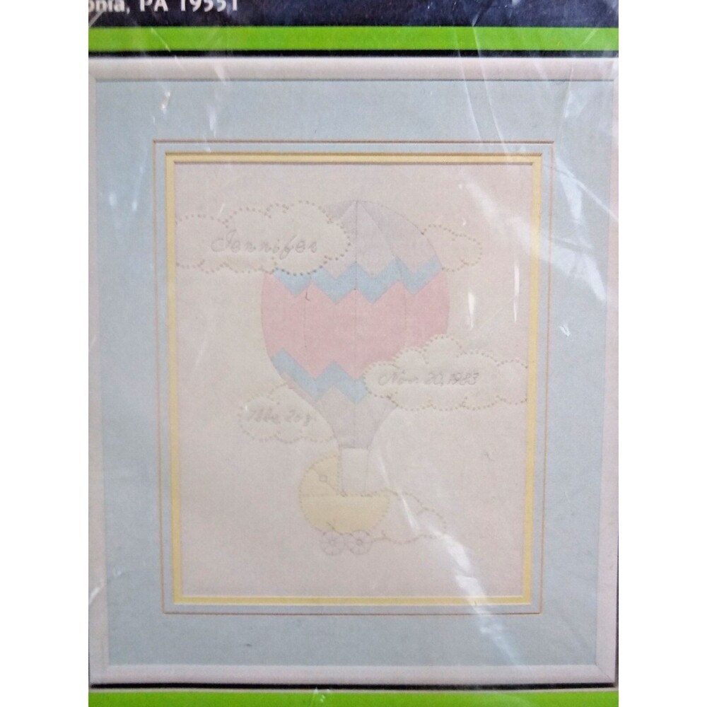 Vintage Creative Expressions Kit Baby Birth Announcement 4116 Candlewicking